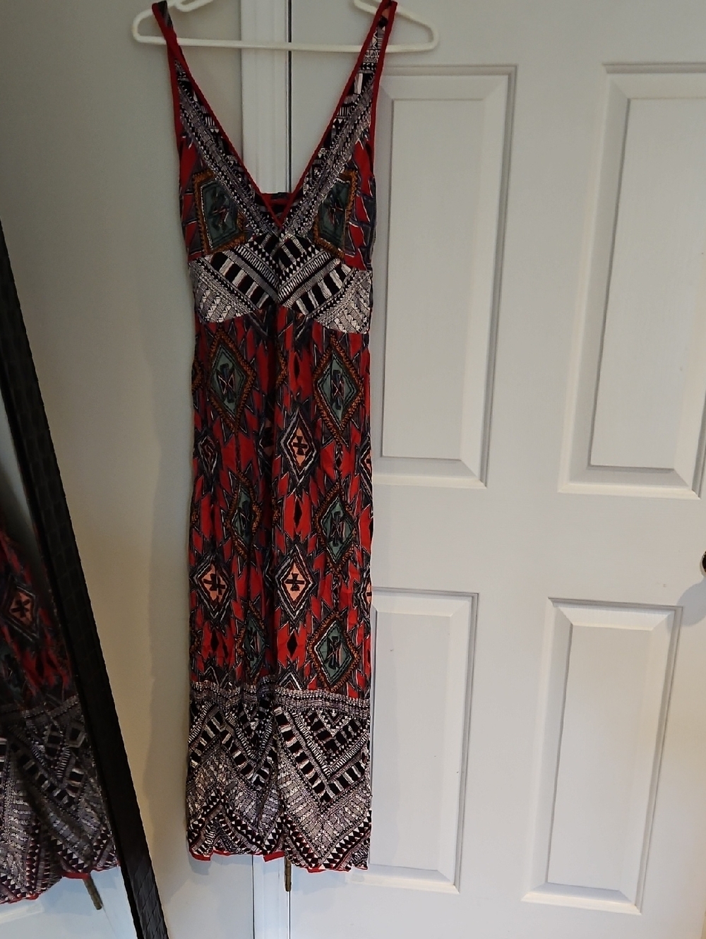 Angie Tribal V Neck Maxi Dress